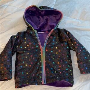 Polka Dot Hooded Jacket Girls 4